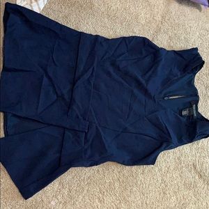 Dark blue peplum top